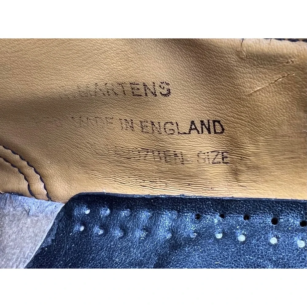 Dr. Martens Vintage Made in England Pebbled Brown Leather‎ Oxford Shoes 3 Eyelet